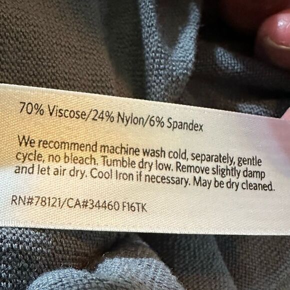 EILEEN FISHER Women's Stretch Straight Ankle Pants Gray Size Medium - Picture 7 of 8